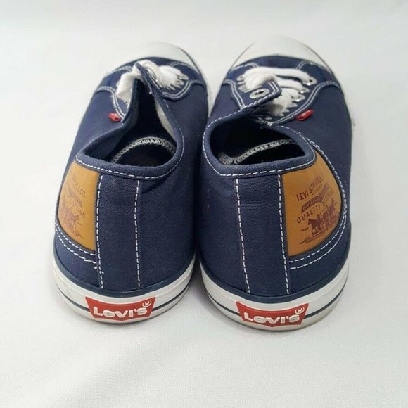 Levis Casual Comfort Canvas Sneakers Dark Blue 8 - Picture 6 of 10